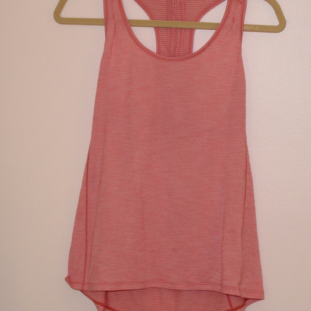 pink lululemon razor back tank top